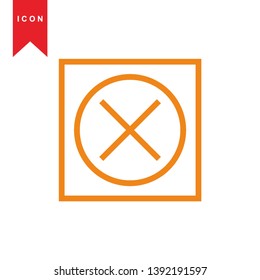 cancel icon, cancel vector, sign symbol. - Vector