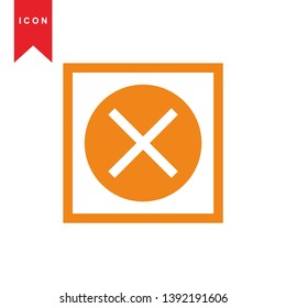 cancel icon, cancel vector, sign symbol. - Vector
