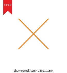 cancel icon, cancel vector, sign symbol. - Vector