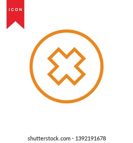 cancel icon, cancel vector, sign symbol. - Vector