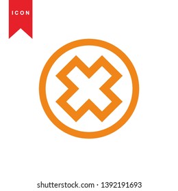 cancel icon, cancel vector, sign symbol. - Vector
