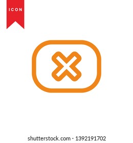 cancel icon, cancel vector, sign symbol. - Vector