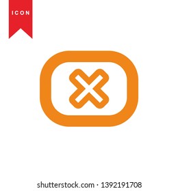 cancel icon, cancel vector, sign symbol. - Vector