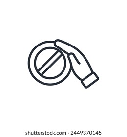cancelar icono. Vector.Trazo editable.signo de estilo lineal para utilizar Diseño web,logotipo.Ilustración de símbolo. 