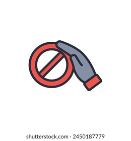 Abbrechen-Symbol. Vektorgrafik.Editierbares Strich.Lineares Stilzeichen zur Verwendung Webdesign,Logo.Symbol Illustration. 