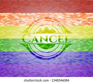 Cancel lgbt colors emblem 