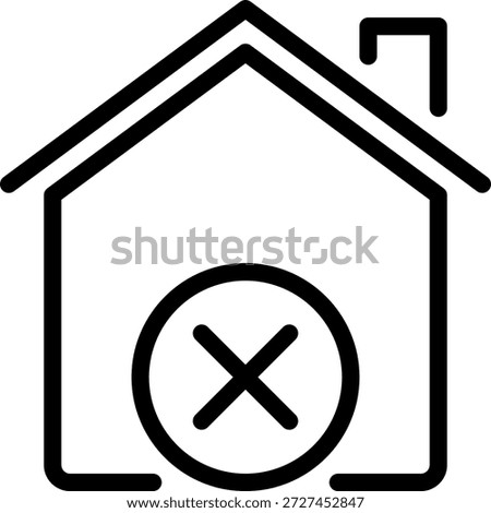cancel line icon illustration vector