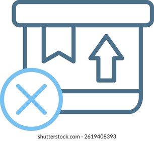 Cancel Line Two Colour Icon