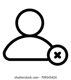 Cancel Line Vector Icon