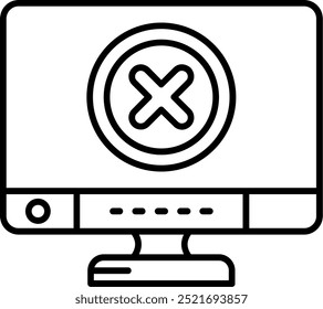 Cancel Line vector Icon Design