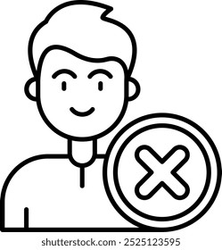 Cancel Line vector Icon Design