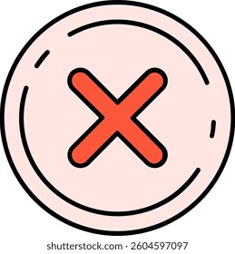 Cancel Line vector Icon Design