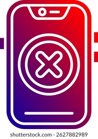 Cancel Line vector Icon Design