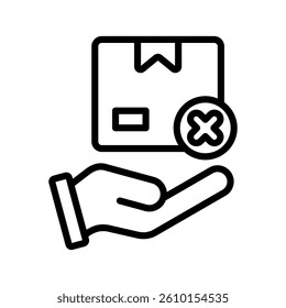 Cancel Line Vector Illustration On White Background.