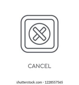 Cancel linear icon. Modern outline Cancel logo concept on white background from User Interface and Web Navigation collection. Suitable for use on web apps, mobile apps and print media.