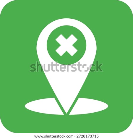 Cancel location Vector Icon Design Illustration