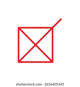 cancel mark hand drawn element