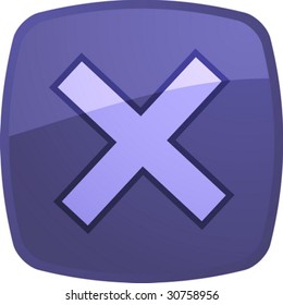 Botón de brillo del icono de navegación, forma cuadrada