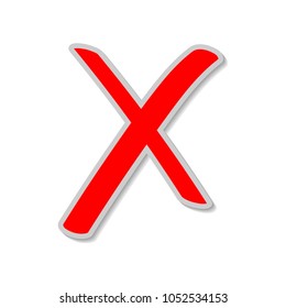 Cancel, no, erase, reject, remove, clear button. Vector illustration, EPS10.