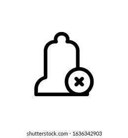 Cancel Notification or Delete. Time Icon Set. Outline Style Editable Vector Logo Icon Template.