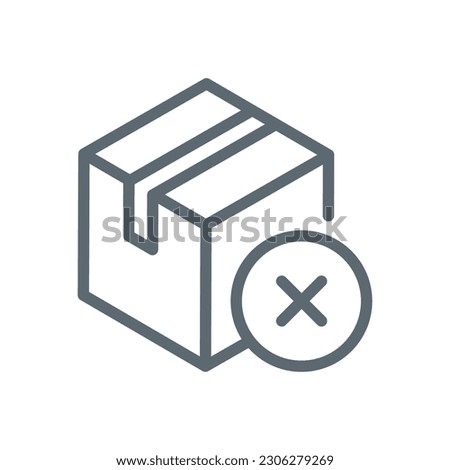 cancel order button concept illustration line icon design editable vector eps10