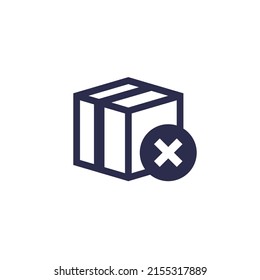 cancel order icon with a parcel