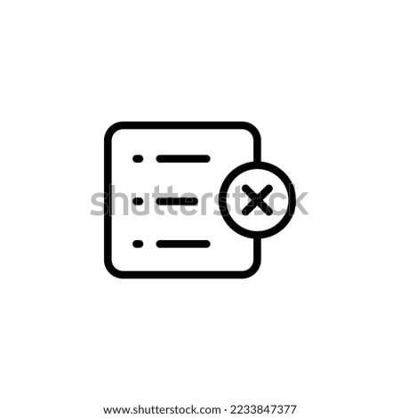 Cancel order line icon vector design