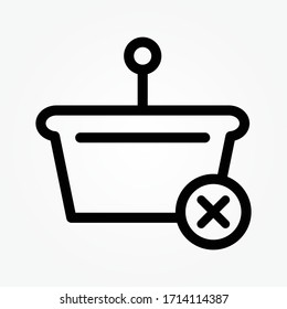 cancel order shopping icon vector illustration