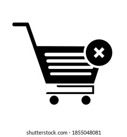 
Cancel order vector icon on white background