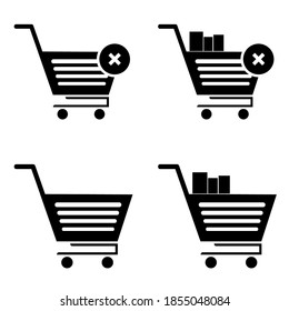 
Cancel order vector icon on white background
