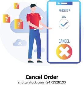Cancelar el pedido, icono de Vector que puede modificar o editar fácilmente