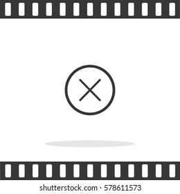 Cancel Outline  Vector Icon.
