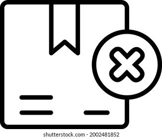 Cancel Outline Vector Icon Design

