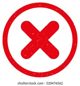 Cancel rubber seal stamp watermark. Icon vector symbol with grunge design and dirty texture. Scratched red ink sign on a white background.