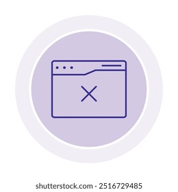 Cancel screen  circle icon , vector, pixel perfect, illustrator file