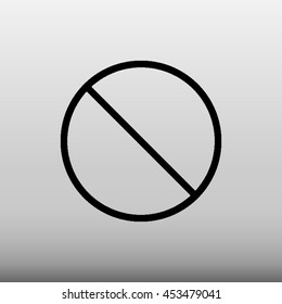 Cancel Sign Vector Icon Illustration