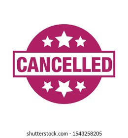 Cancel Stamp Template Solid Color