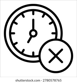 Cancel Time Icon Element For Design