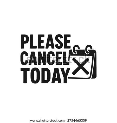 Cancel today reminder calendar icon