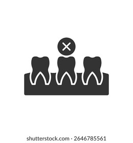 Cancel tooth icon - delete tooth icon