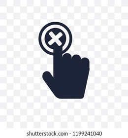 Cancel transparent icon. Cancel symbol design from Web navigation collection. Simple element vector illustration on transparent background.