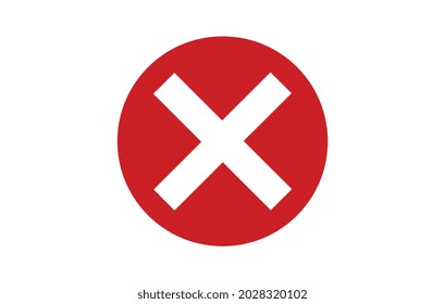 vector plano de icono rojo no correcto