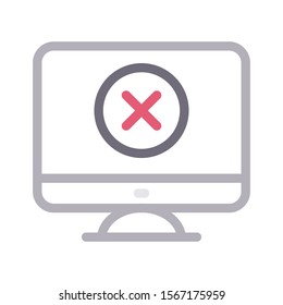 cancel vector  colour  line icon 