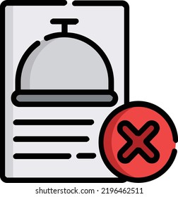cancel vector concept on white background. isolated illustration icon