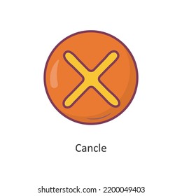 Cancel vector filled outline Icon Design illustration. Gaming Symbol on White background EPS 10 File