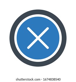 cancel vector glyph color icon 