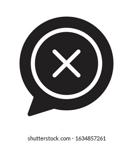 cancel vector glyph flat icon 