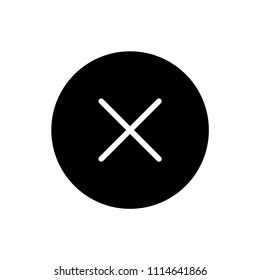Cancel vector icon, close symbol. Simple, flat design for web or mobile app