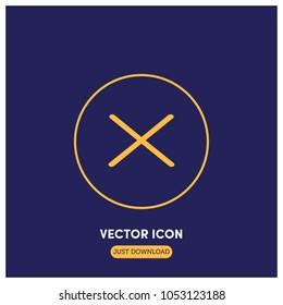 Cancel Vector Icon Illustration
