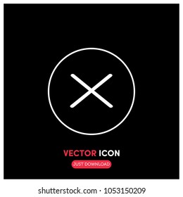 Cancel Vector Icon Illustration